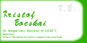 kristof bocskai business card